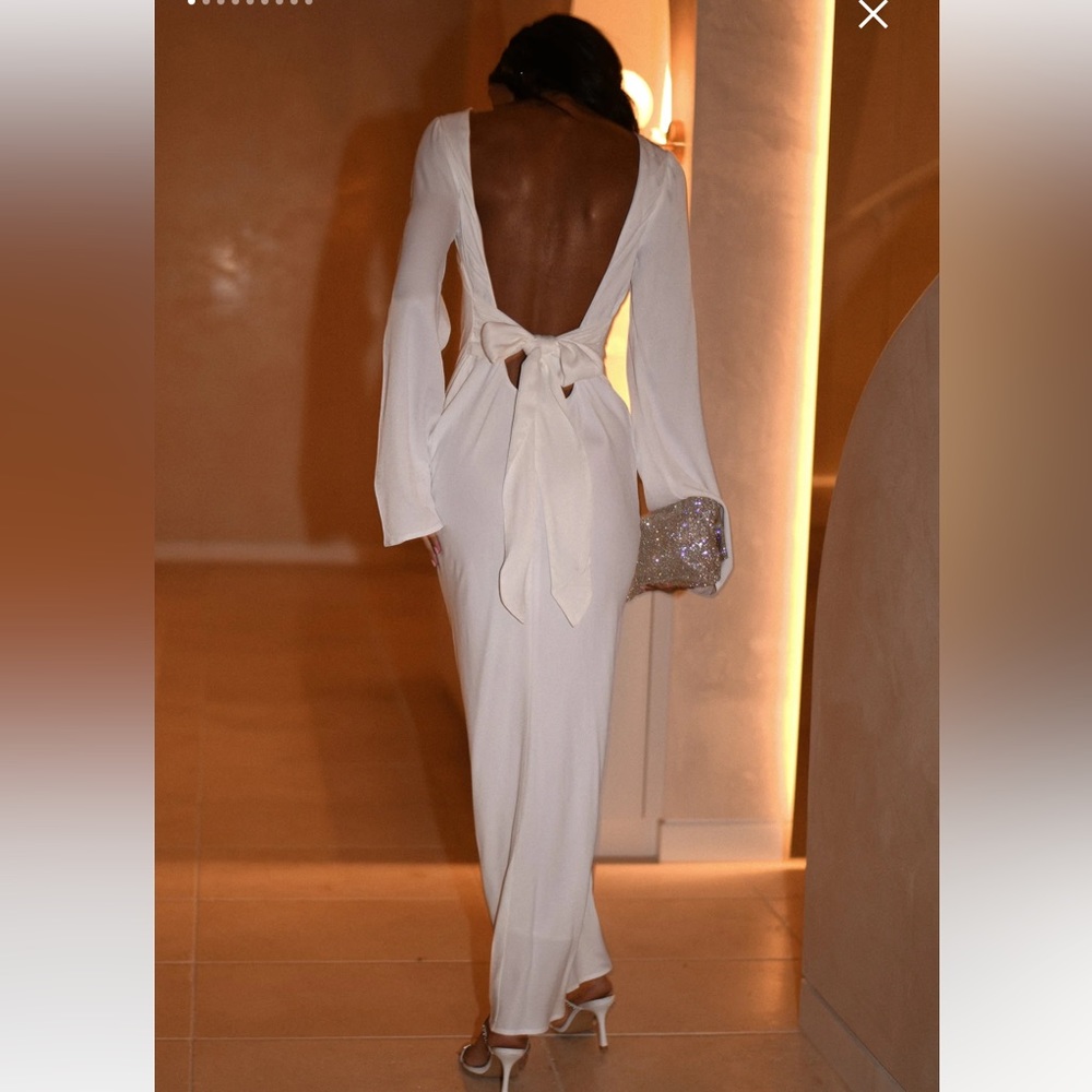Long Sleeve Maxi Dress with Low Back